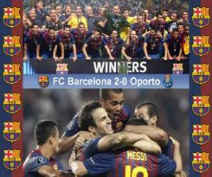 yapboz FC Barcelona Şampiyon 2011 UEFA Süper Kupası